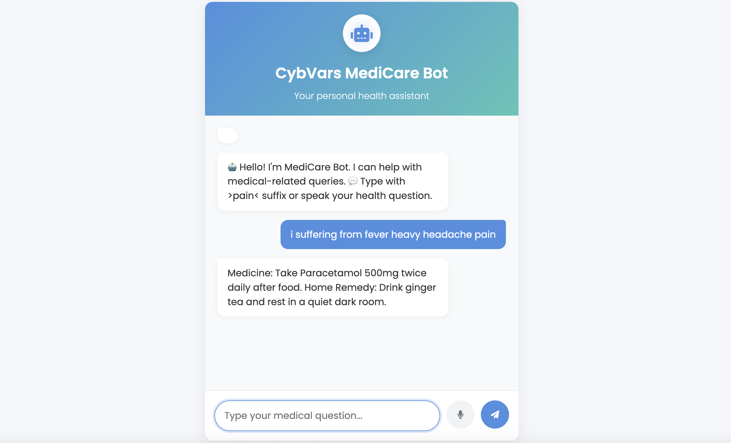 medicare chatbot Screenshot