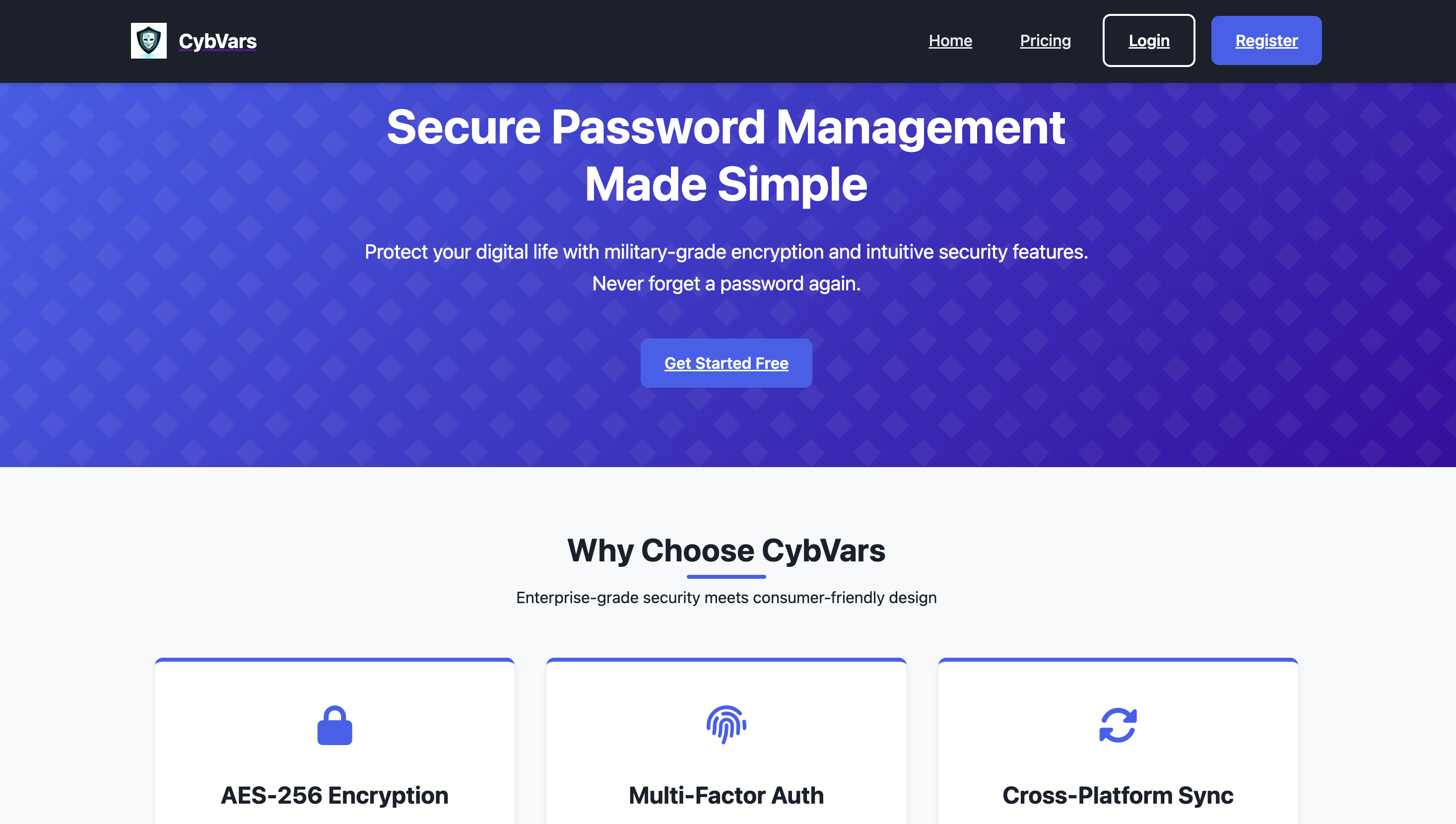 Password manager Screenshot