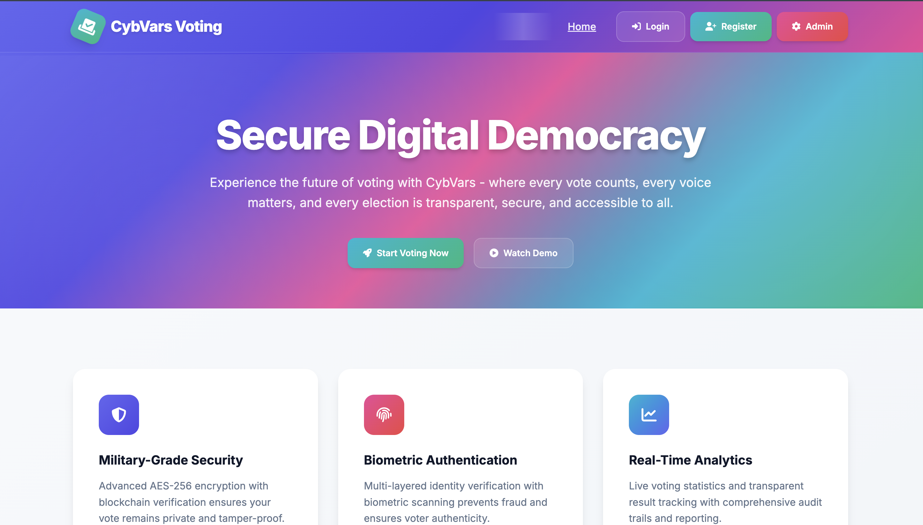 Online Voting Platform Screenshot